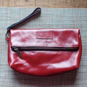 EUC Patricia Nash Valerie Red Leather Wristlet